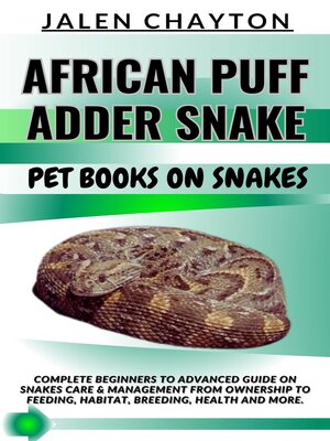 cover image of AFRICAN PUFF ADDER SNAKE  PET BOOKS ON SNAKES